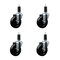 Service Caster 4'' SS Soft Rubber Wheel Swivel 1-1/4'' Expanding Stem Caster Set, 4PK SCC-SSEX20S414-SRS-114-4 - alternate 1